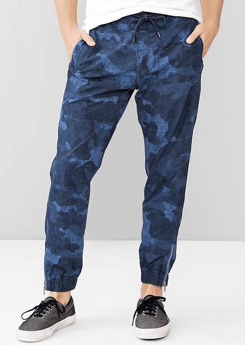 blue camo joggers