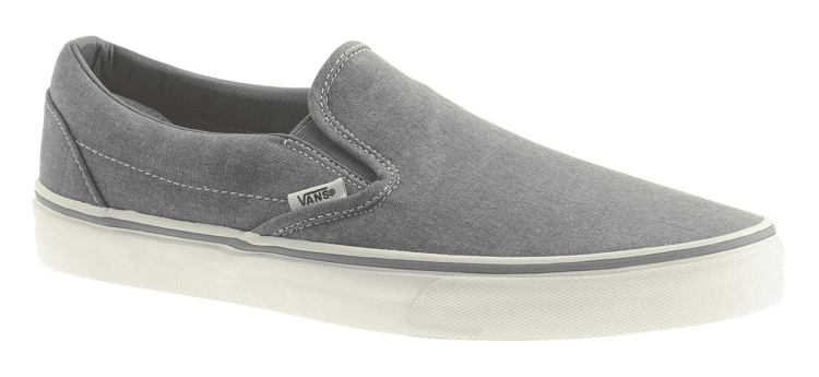 vans glacier grey leather slip ons