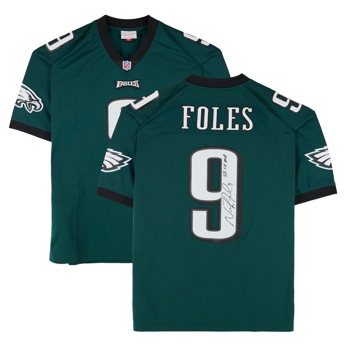 Nick Foles Signed Midnight Green Mitchell & Ness 2017 Legacy Jersey, Inscribed SB LII MVP