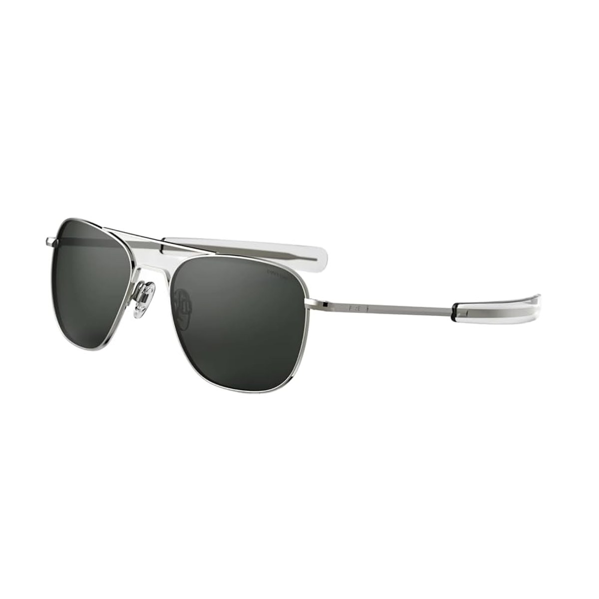 Randolph Aviator sunglasses in gunmetal with grey AGX glass lenses