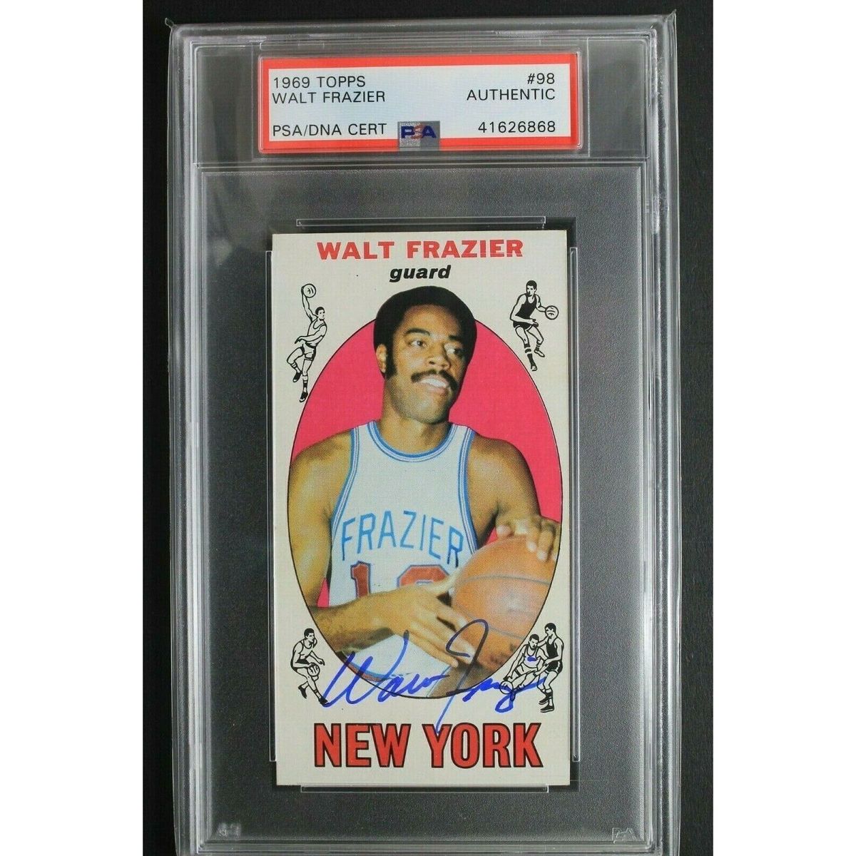 Walt Frazier Signed 1969-70 Topps #98 Rookie Card, PSA Authenticated