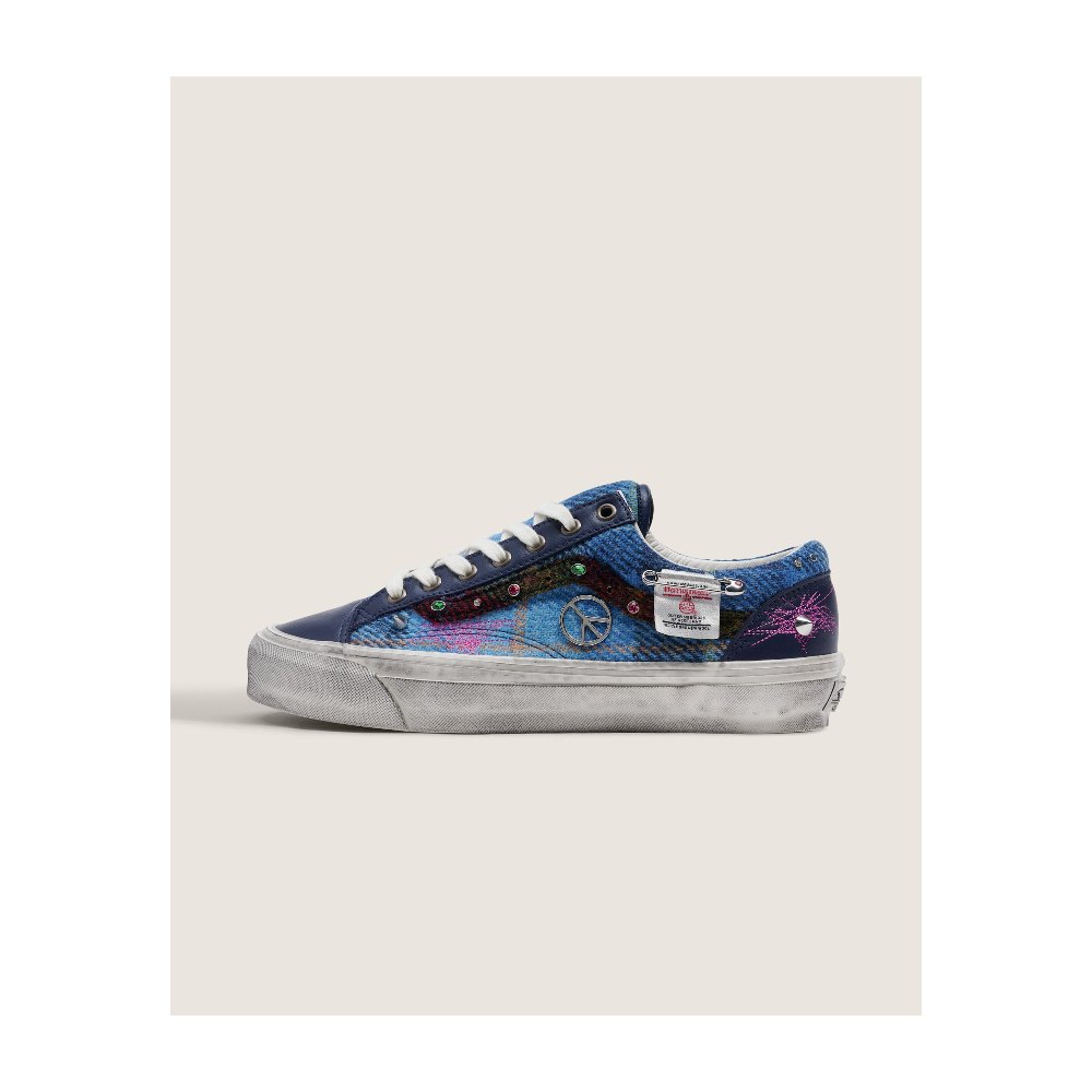 Vans Premium Old Skool 36 Harris Tweed in Tweed Navy Blue