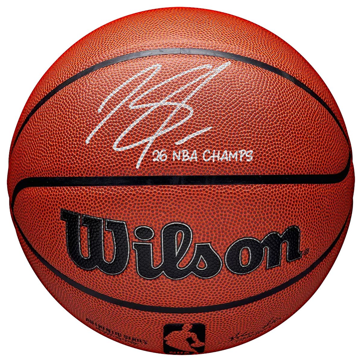 Karl-Anthony Towns Signed Wilson Authentic Series Basketball with 26 NBA Champs Inscription