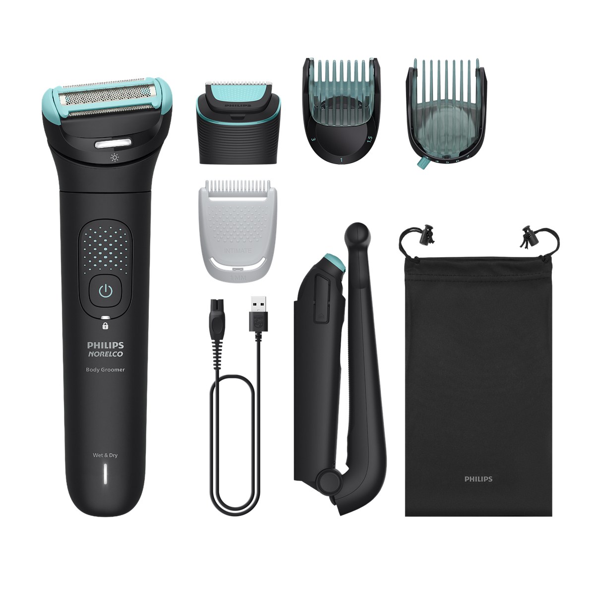 Philips Norelco Body Groomer 7000 body trimmer on a white background