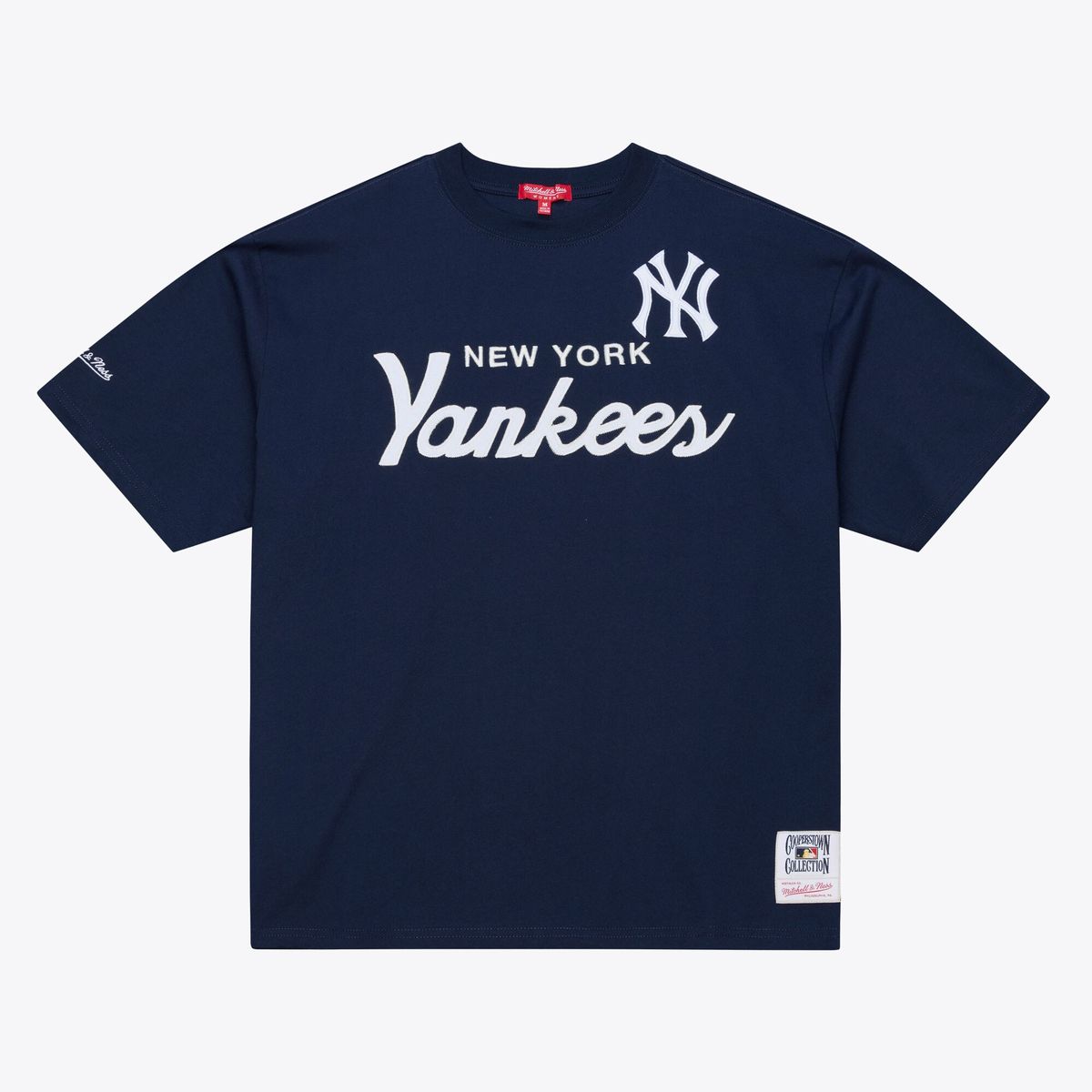 Women's New York Yankees Navy Head Coach T-Shirt by Mitchell & Ness
