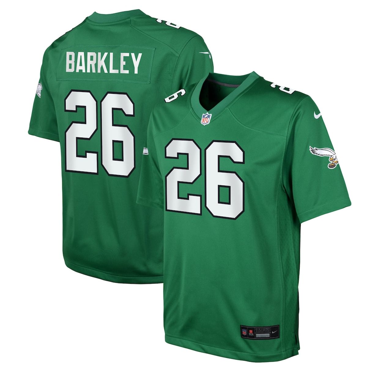 Youth Saquon Barkley Kelly Green Game Jersey by Nike