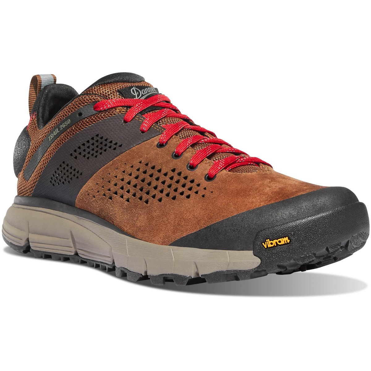 Danner Trail 2650 hiking shoe in brown and red