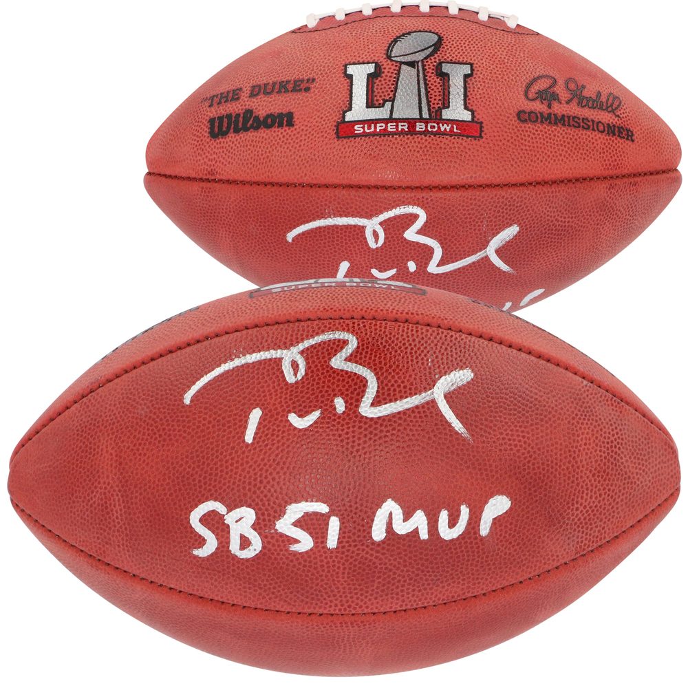 Tom Brady Autographed Super Bowl LI Pro Football with SB LI MVP Inscription
