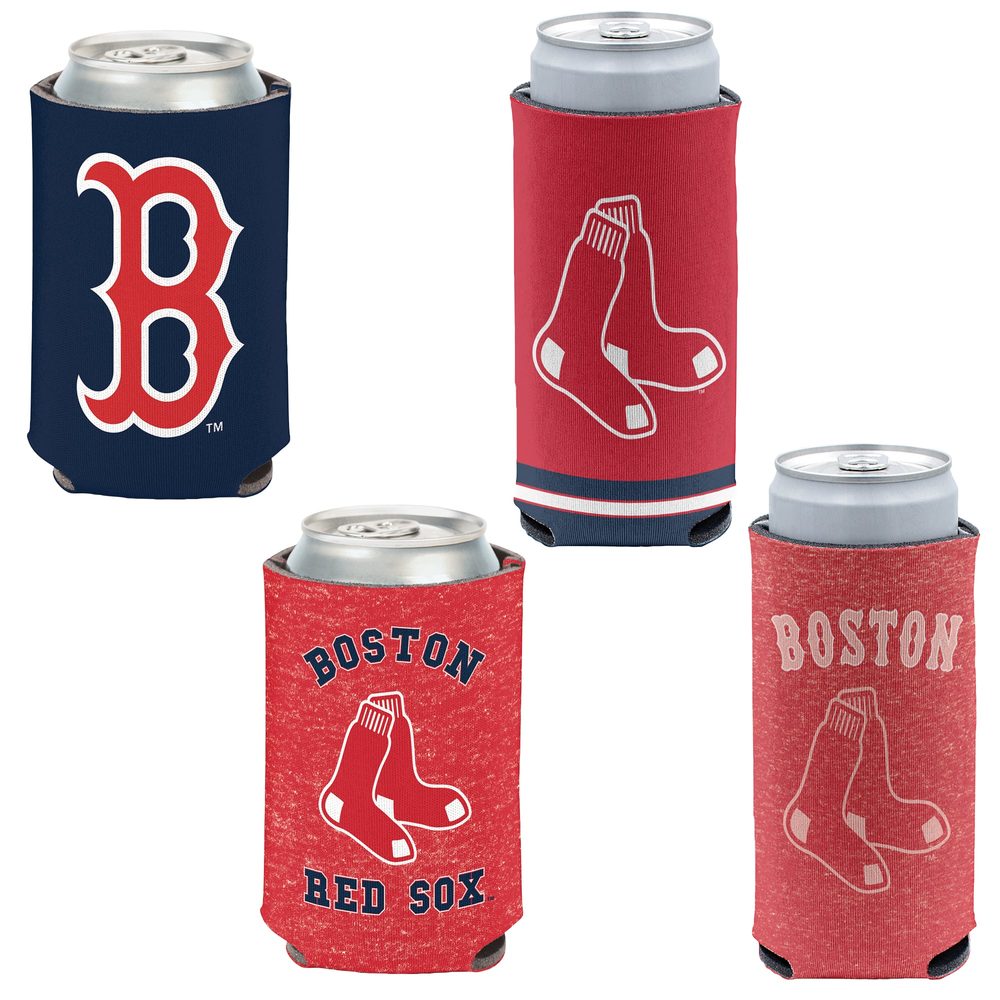 WinCraft Boston Red Sox Slim and 12oz Can Cooler Four-Pack