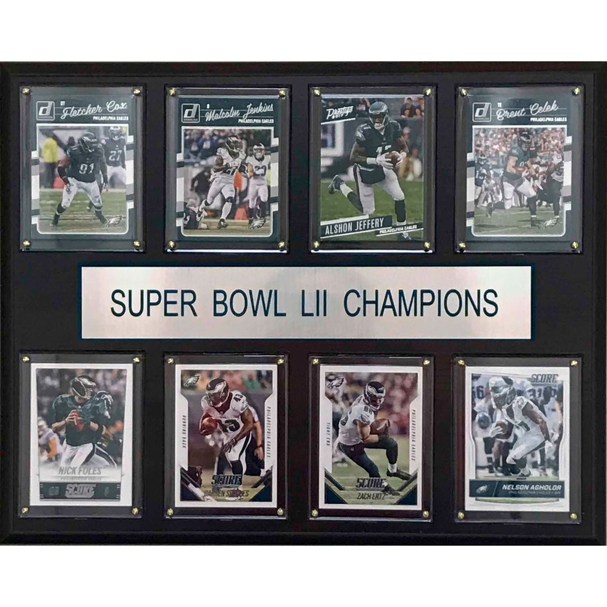 Philadelphia Eagles Super Bowl LII Champions 12 by 15 Plaque