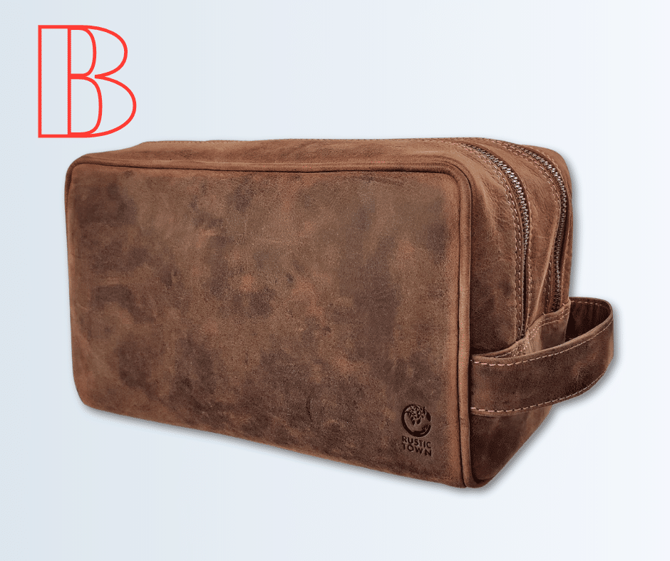 Rustic Town: Leather Toiletry Bag & Dopp Kit