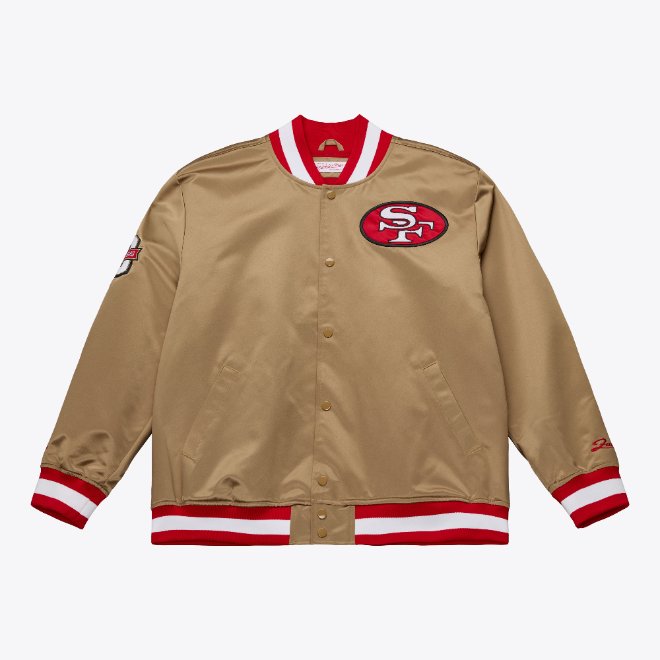 San Francisco 49ers Gold 80th Anniversary Heavyweight Satin Full-Snap Jacket