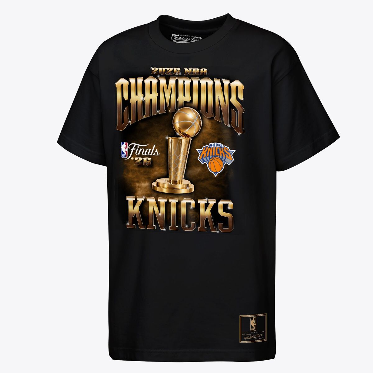Youth New York Knicks 2026 NBA Finals Champions T-Shirt in Black