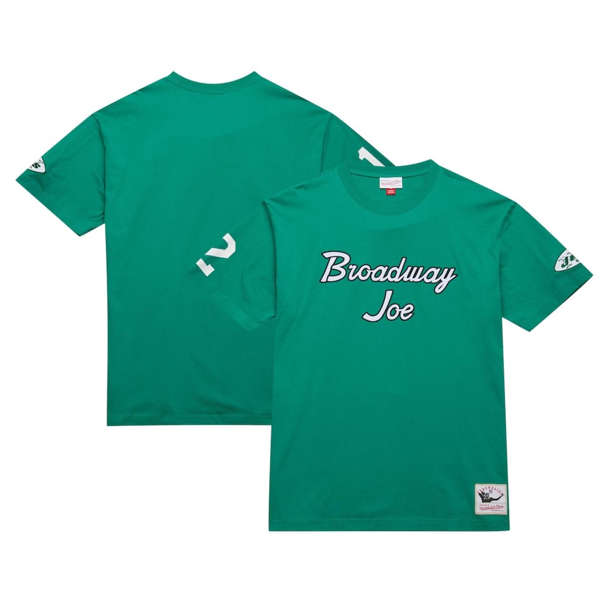 Men's Joe Namath Kelly Green New York Jets Retired Player Nickname T-Shirt by Mitchell & Ness