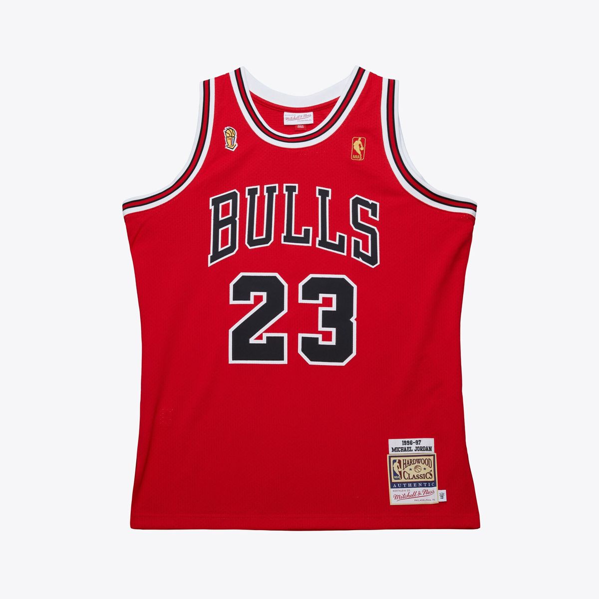 Michael Jordan Chicago Bulls 1996-97 Red Authentic Jersey by Mitchell and Ness