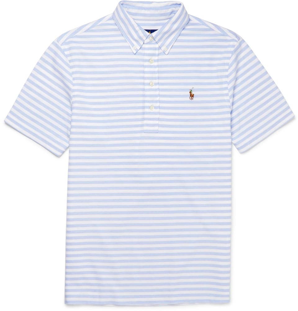 Mens Polos 2017: Ralph Lauren Blue Striped