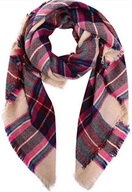 Plaid Blanket Scarf