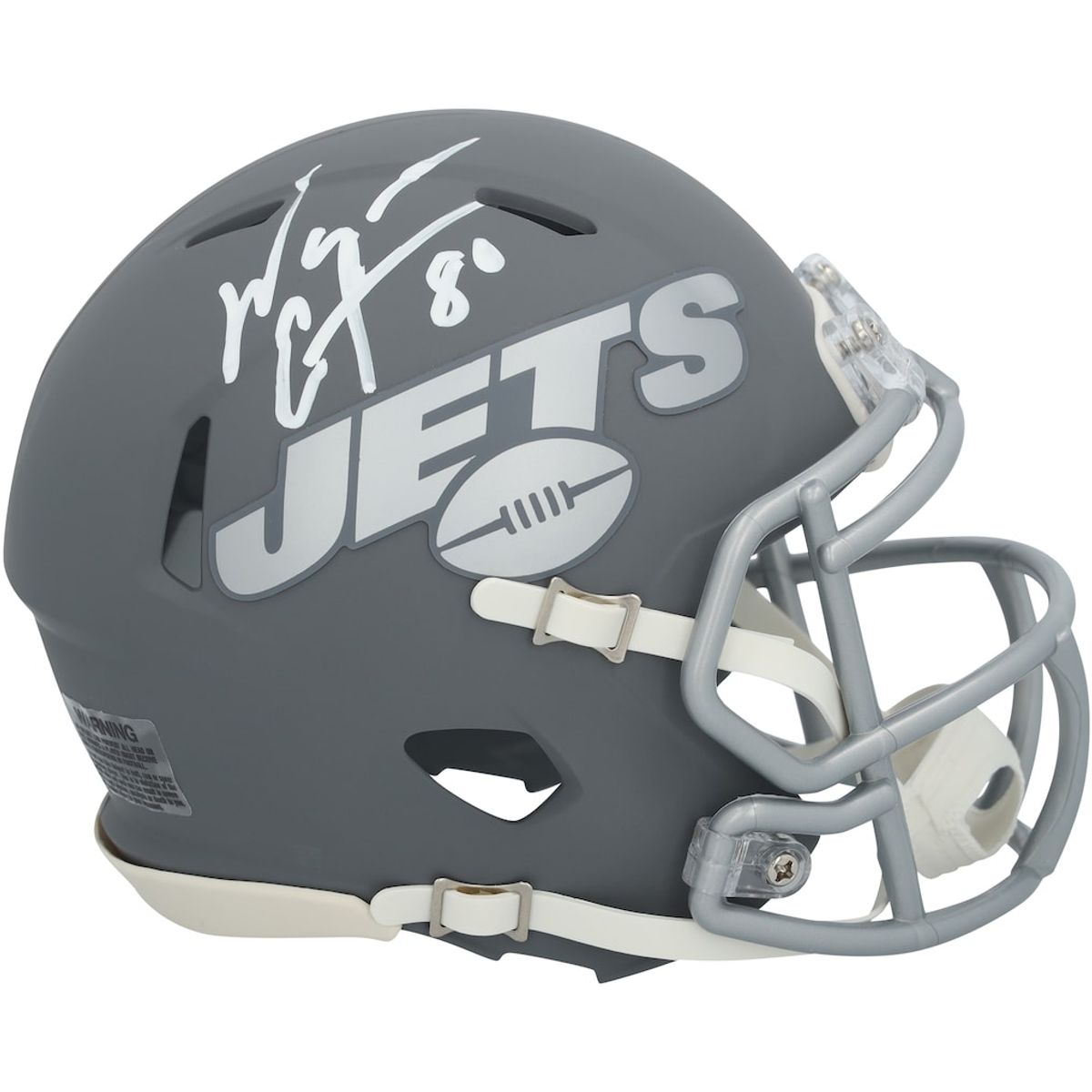 Wayne Chrebet Signed Riddell Slate Speed Mini Helmet by Fanatics Authentic