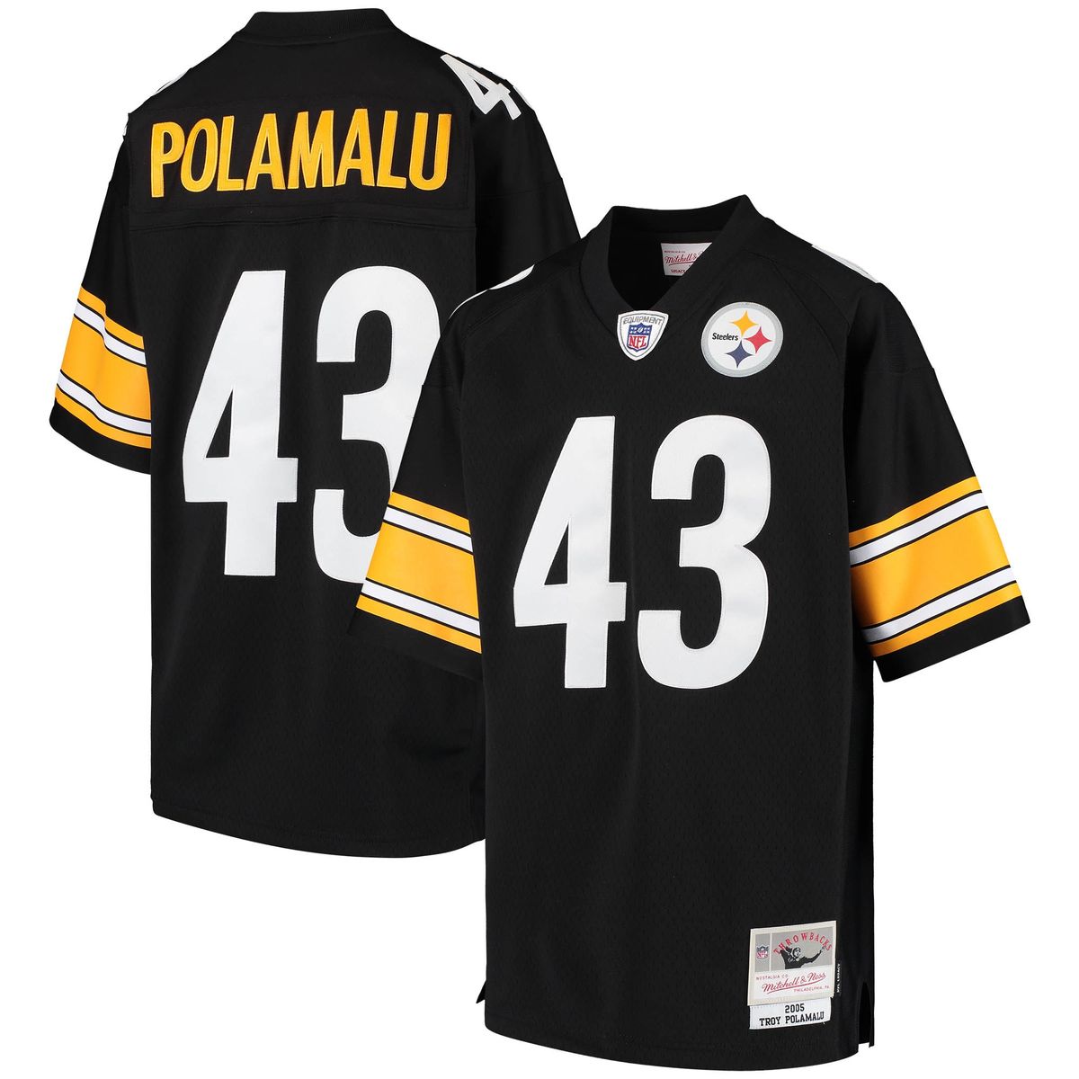 Youth Troy Polamalu Black 2005 Gridiron Classics Legacy Jersey by Mitchell & Ness