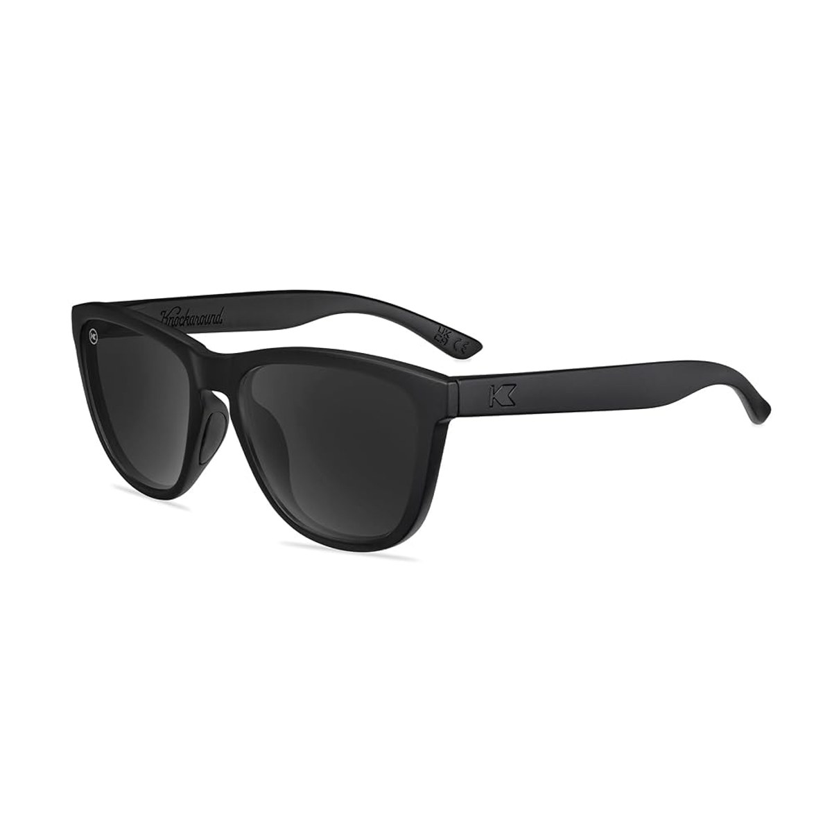 Knockaround Premiums polarized sunglasses in black on smoke