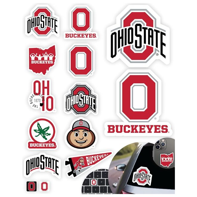 Ohio State Buckeyes Stickers and Decals, 14-Piece Variety Pack
