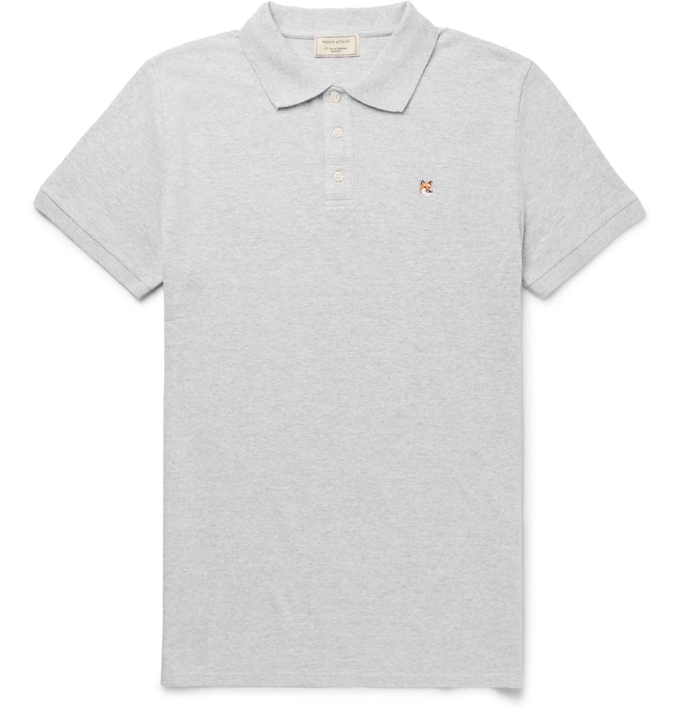 Mens Polos 2017: Maison Kitsun Grey w/ Fox