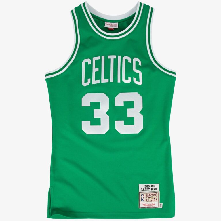 Larry Bird 1985-86 Kelly Green Mitchell & Ness Throwback