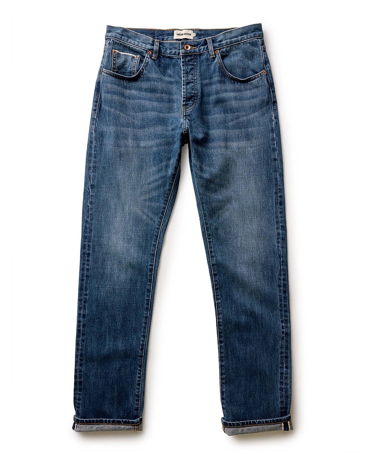 Taylor Stitch Democratic Jean in mid wash organic selvedge