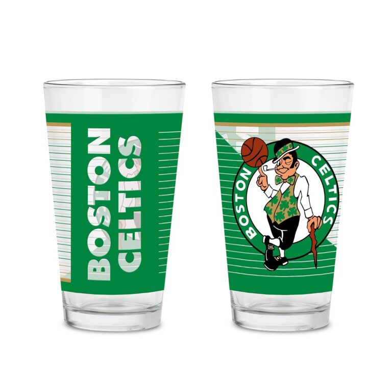 Rico Celtics 16 oz Pint Glasses, Set of Two