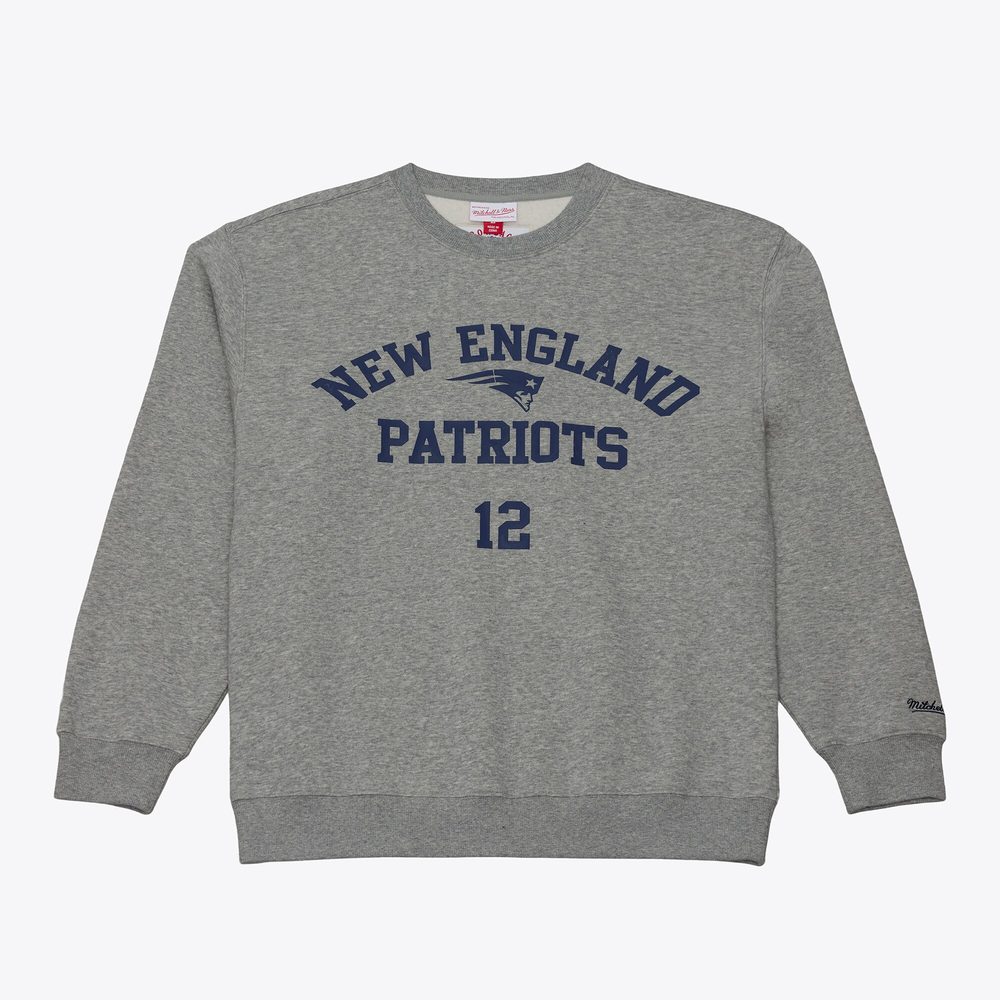 Tom Brady New England Patriots 2001 Gray Fleece Practice Sweatshirt