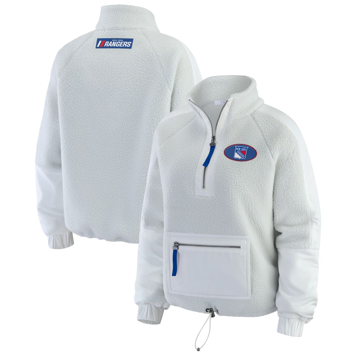 Women's New York Rangers Polar Fleece Quarter-Zip Jacket in Gray by WEAR by Erin Andrews