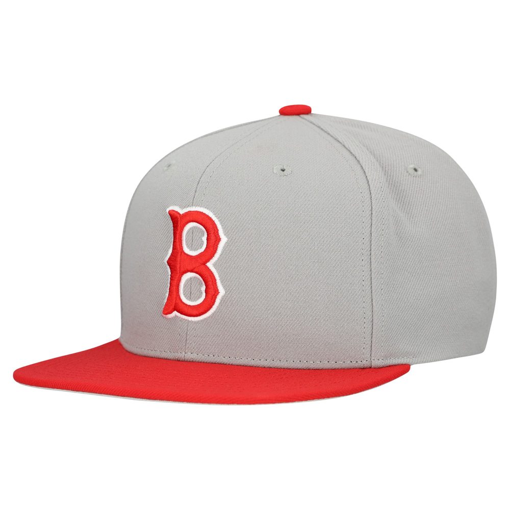 Mitchell & Ness Cooperstown Collection Basic Flip Snapback Hat, Gray