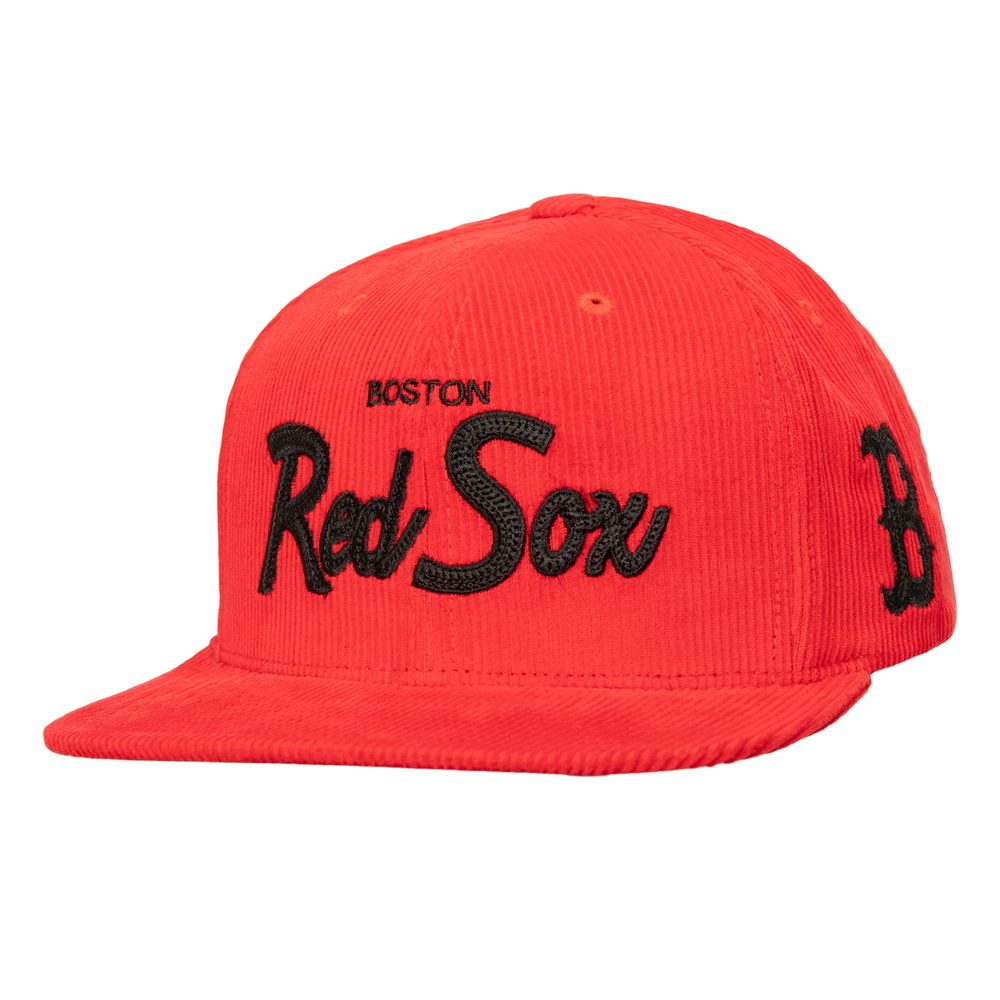 Mitchell & Ness Boston Red Sox Corduroy Snapback Hat, Red