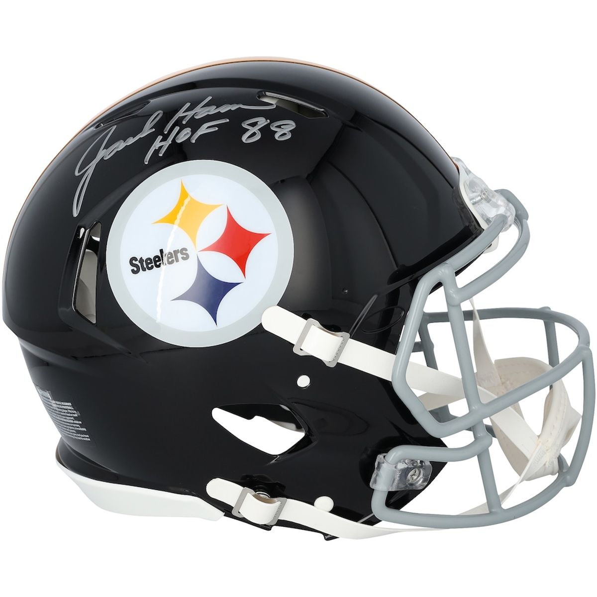 Jack Ham Signed Riddell 1963-1976 Throwback Speed Authentic Helmet, Inscribed HOF 88