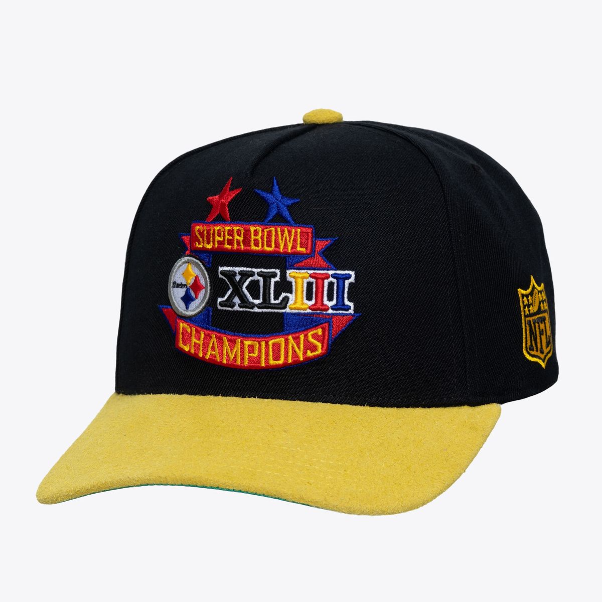 Super Bowl XLIII Champions Lux Pro Pinch Snapback Hat by Mitchell & Ness