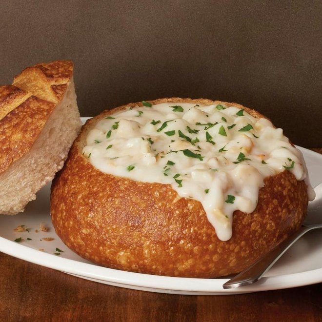 Boudin Bakery Classic Clam Chowder and Bread Bowls Kit, 4-Pack
