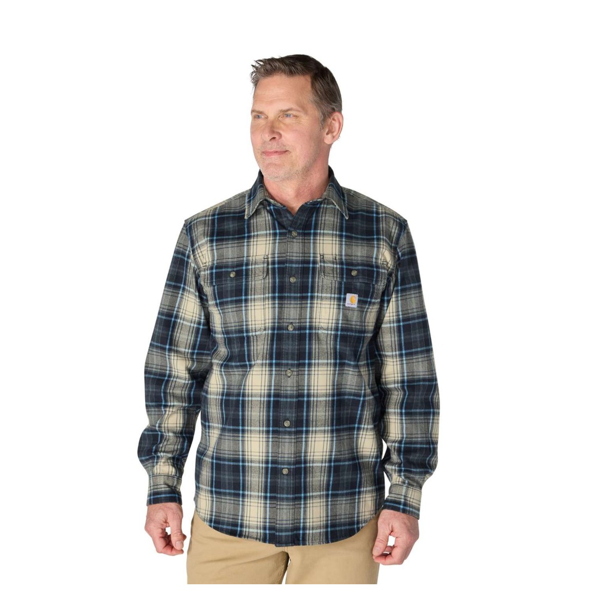 Carhartt Hubbard Loose Fit Long Sleeve Plaid Shirt