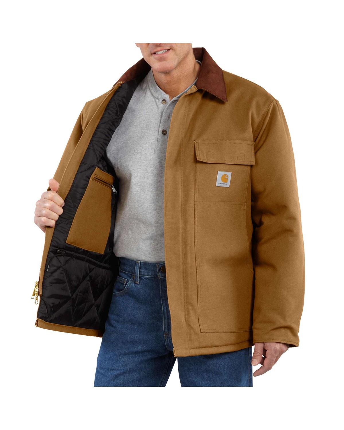 Carhartt Firm Duck Insulated Traditional Coat in Carhartt brown