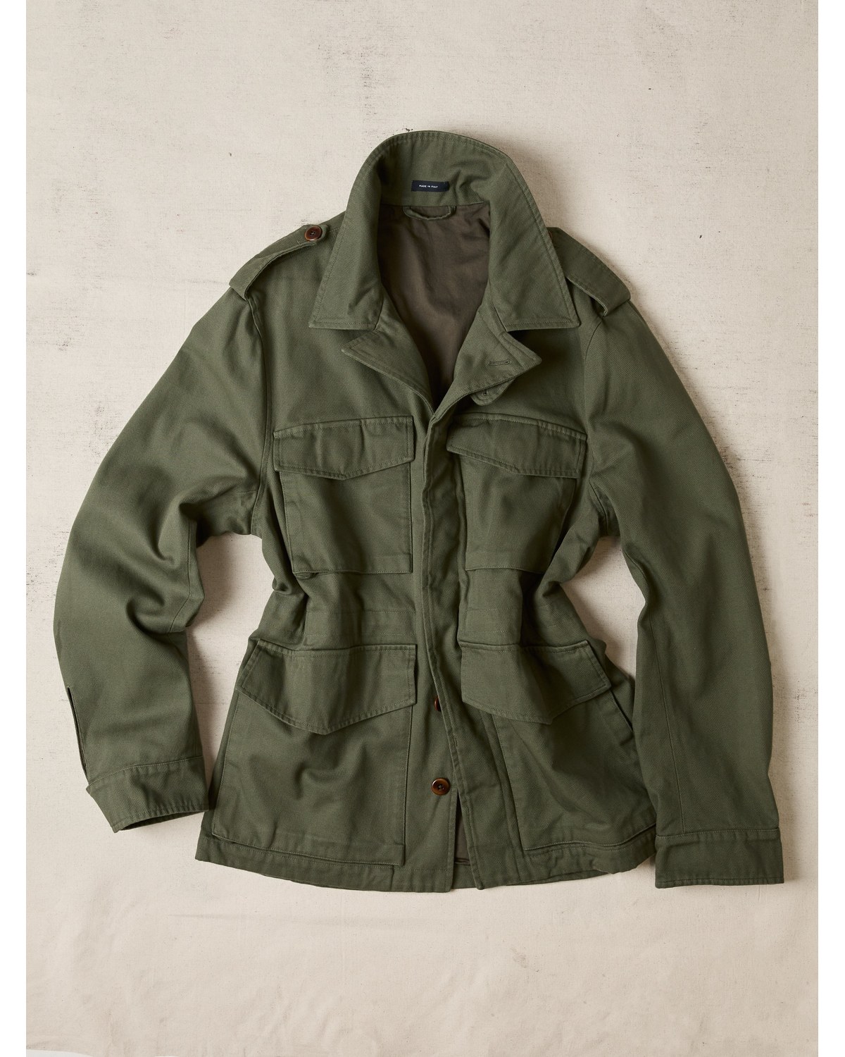 Drake's Olive Cotton D-43 Field Jacket
