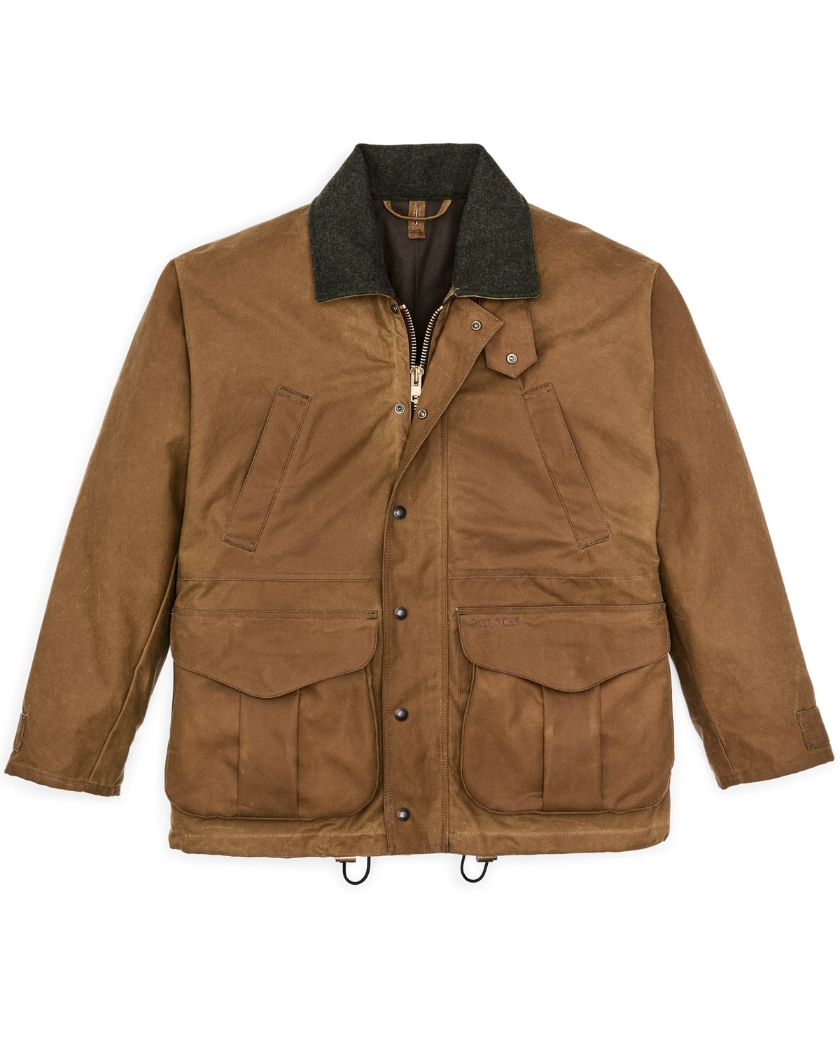 Filson Lined Tin Cloth Field Jacket in dark tan