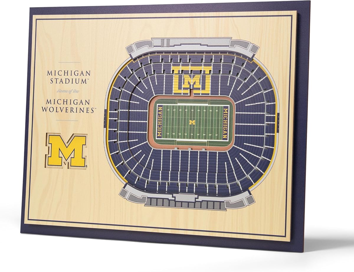 YouTheFan Michigan 3D StadiumView Wall Art