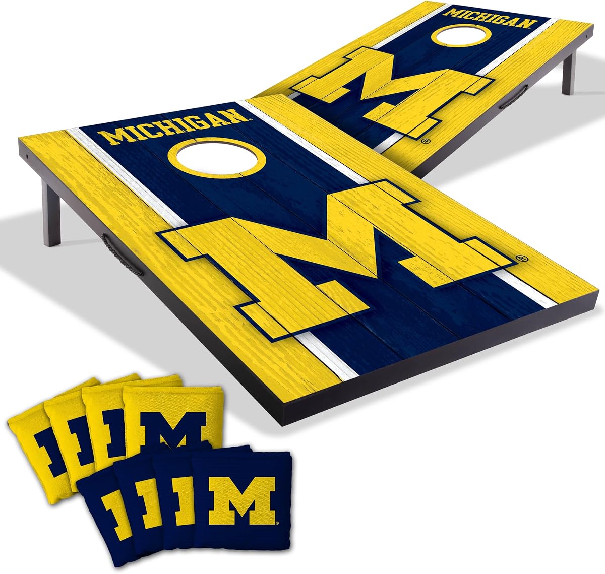YouTheFan Michigan Portable Cornhole Set