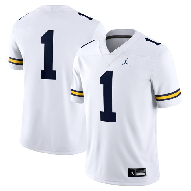 #1 Michigan Jordan Brand Game Jersey (White)