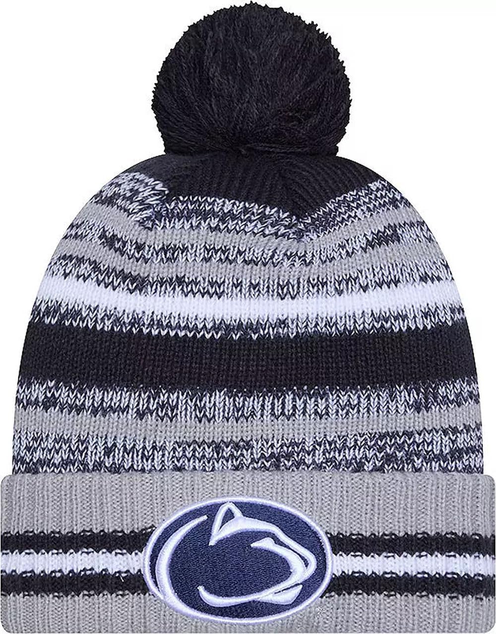 New Era Onfield Sport Striped Cuffed College Knit Beanie