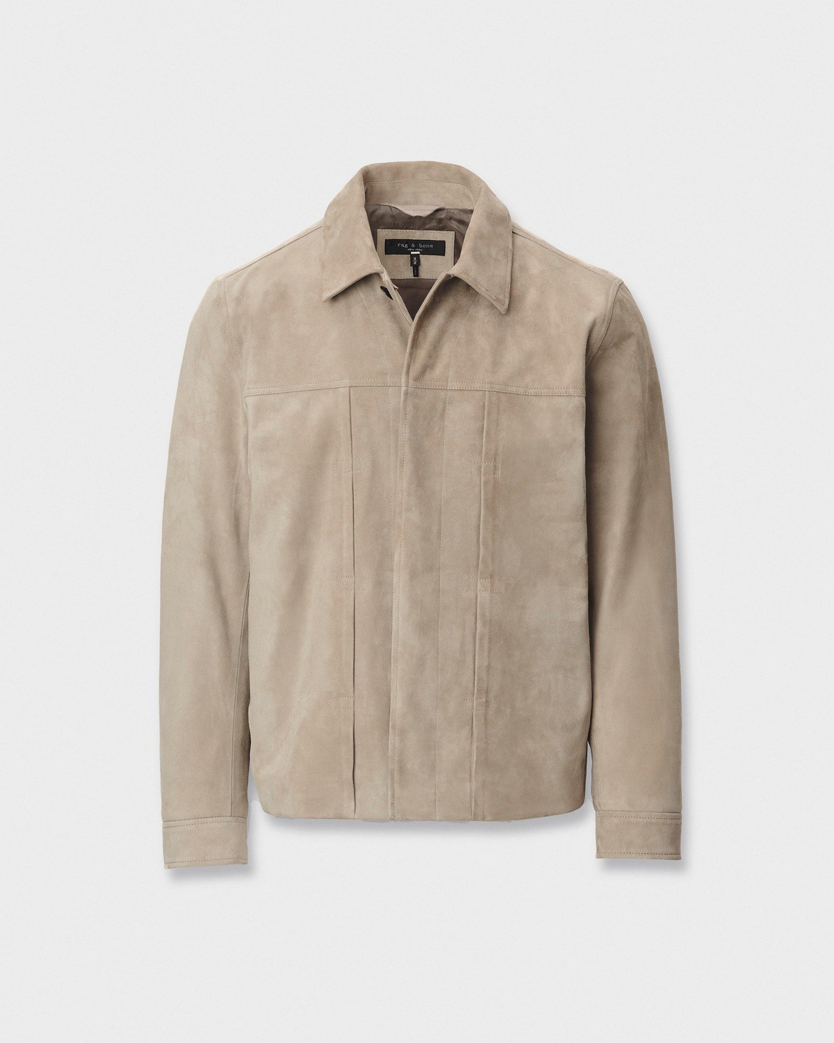 rag and bone Dwight suede jacket in Mink