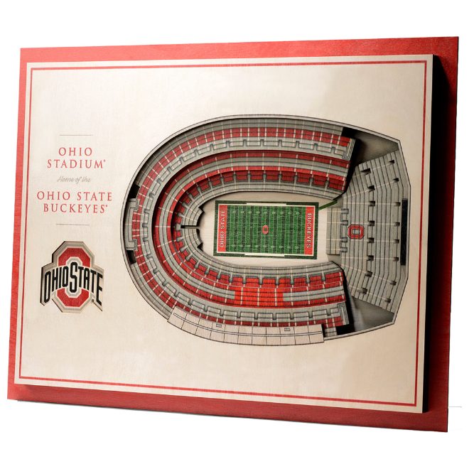 Ohio State Buckeyes Fanpoint 17-Inch 5-Layer StadiumView 3D Wall Art