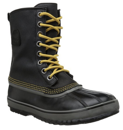 mens-winter-snow-boots-sorel-black-yellow