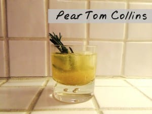 Pear Tom Collins Cocktail