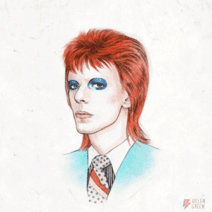 50 years of david bowie hairstyles gif