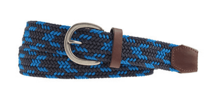 mens belt 2015 blue woven braided